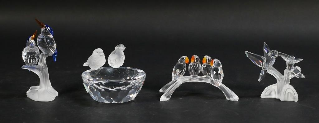 4 SWAROVSKI CRYSTAL BIRD GROUPS4