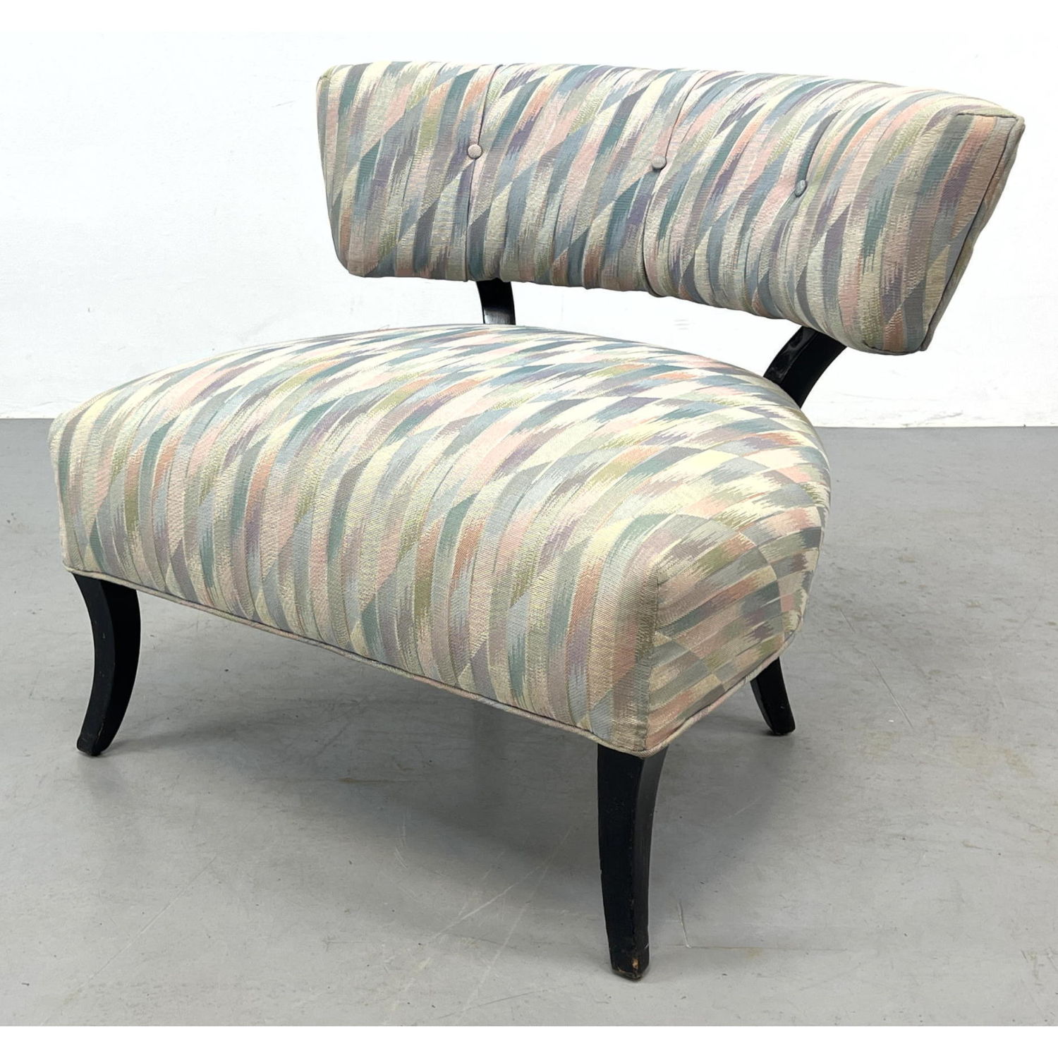 Modernist Upholstered Lounge Chair.