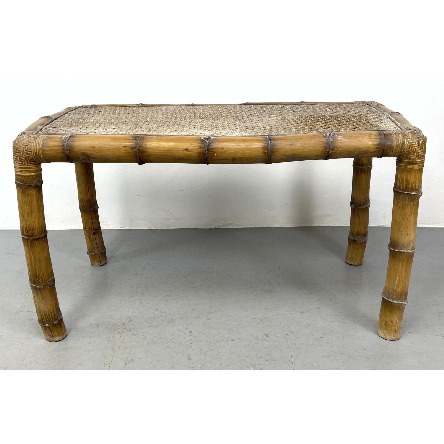 Modernist Bamboo Frame Dining Table  2fe685