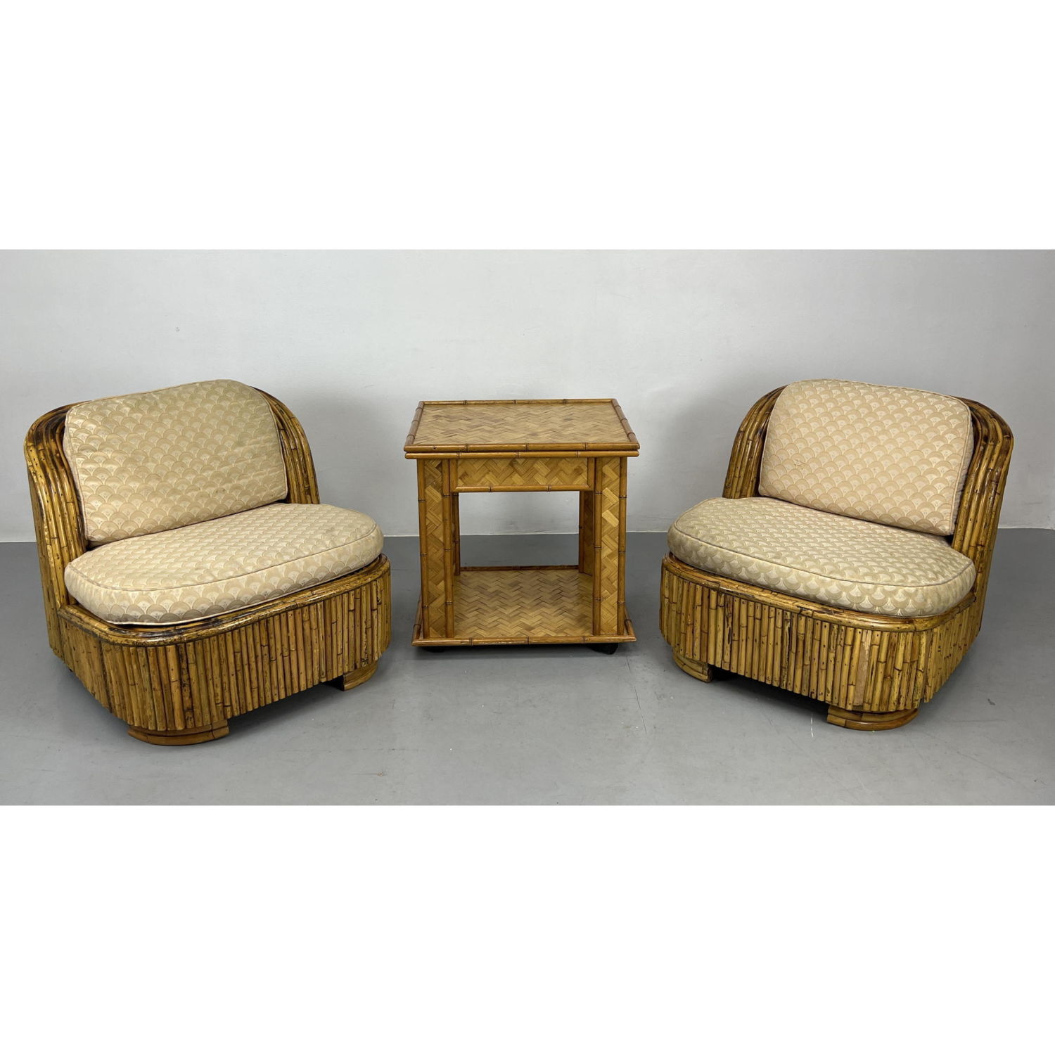 3pcs Vintage Rattan And Bamboo 2fe682