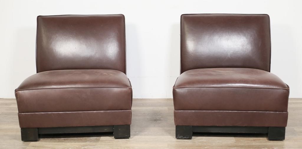 PAIR OF RALPH LAUREN LEATHER LOUNGE 2fe68d