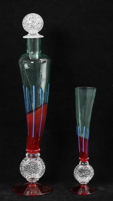 CARLO MORETTI MURANO GLASS DECANTER 2fe6a7