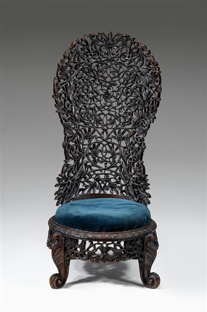 Anglo Indian padouk parlor chair 4ca46