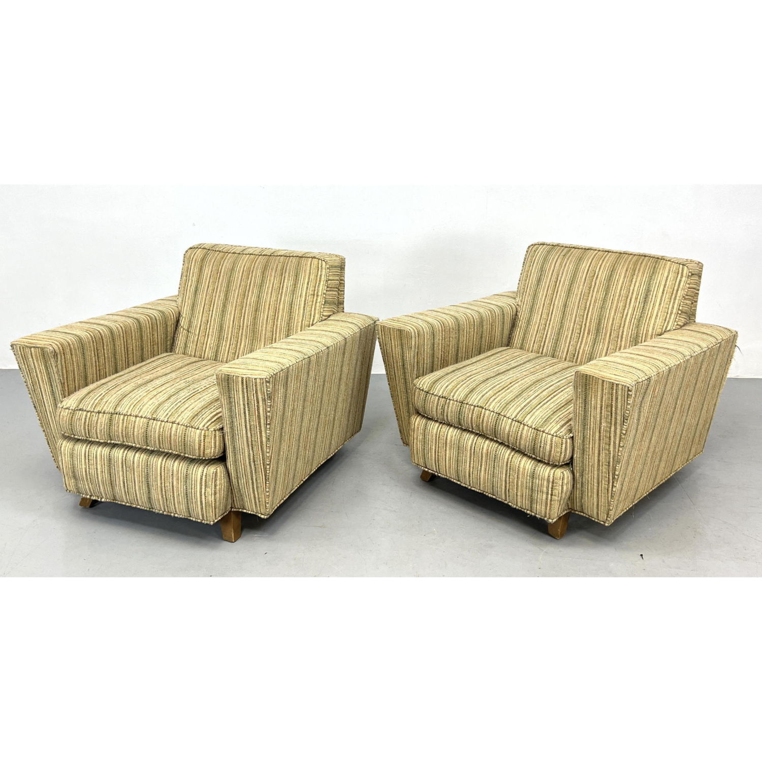 Pr Striped Upholstery Modernist 2fe6fc