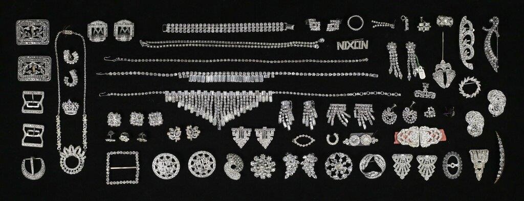 LOT OF RHINESTONE AND MARCASITE