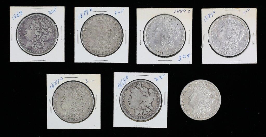 7 1889 MORGAN SILVER DOLLARS5 1889 2fe71a