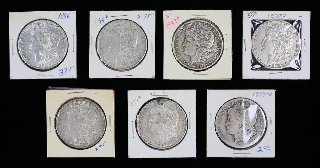 7 1896 1897 AND 1899 MORGAN SILVER 2fe720