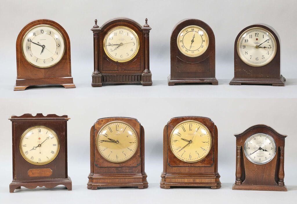 8 AMERICAN ELECTRIC SHELF CLOCKS8 American