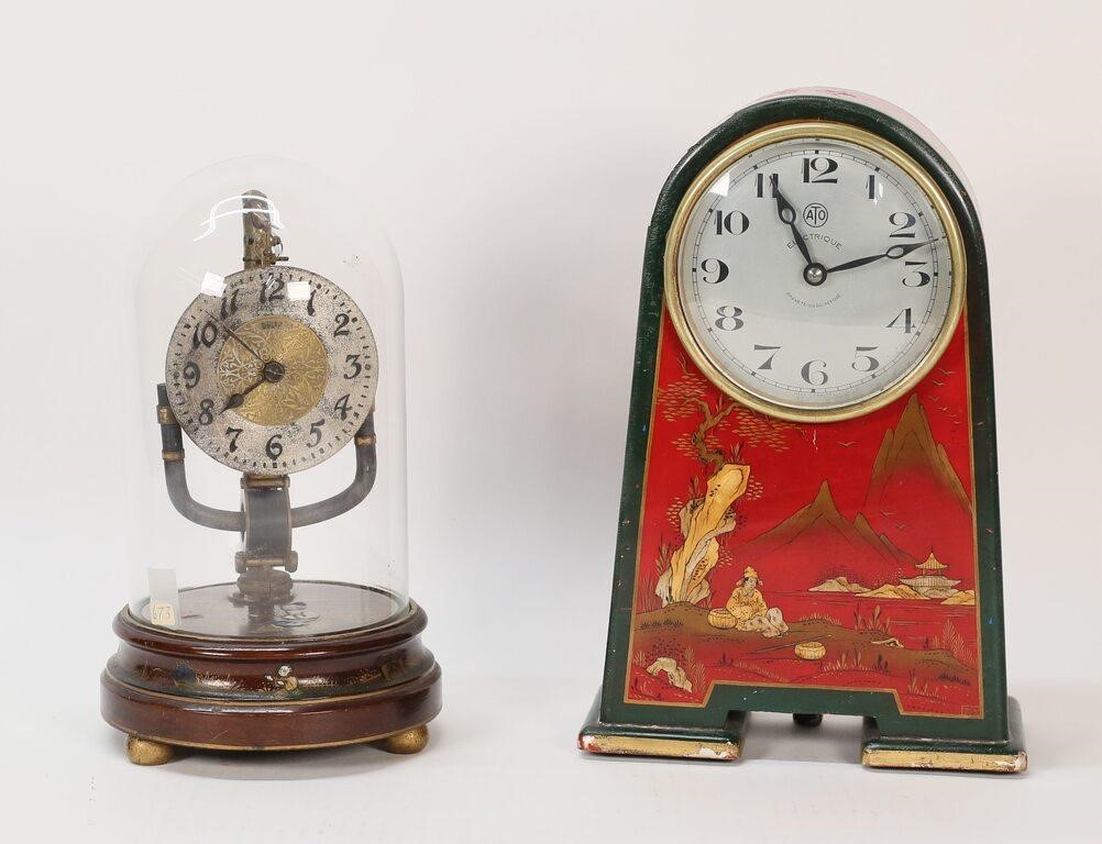 TWO FRENCH CLOCKS WITH   2fe7be