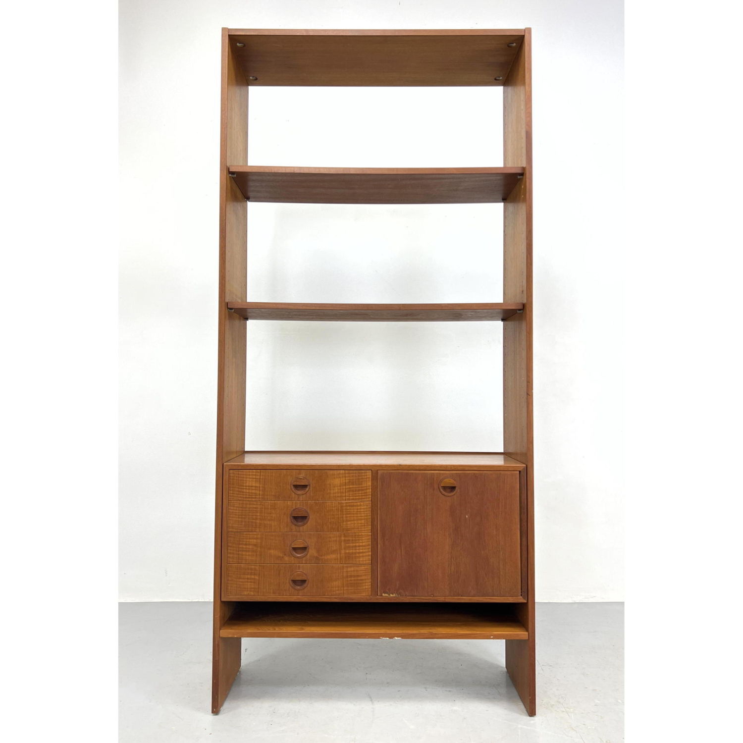 Danish Modern Teak Bookcase. Drop