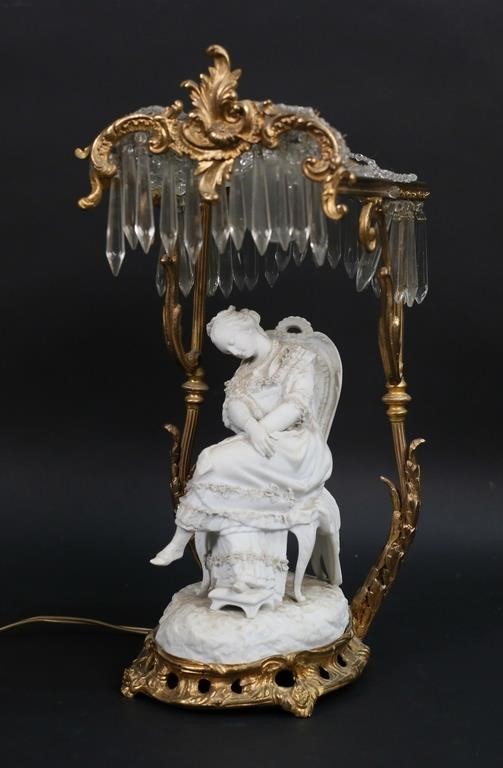 ROCOCO STYLE BISQUE PORCELAIN FIGURE