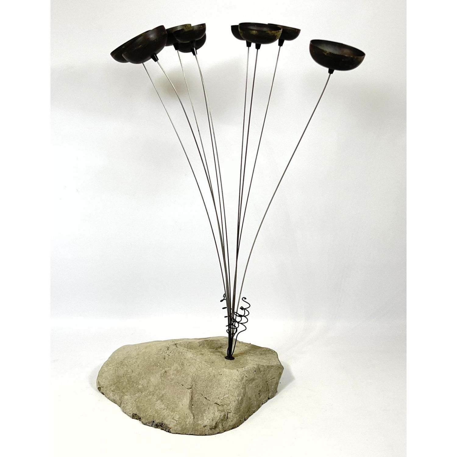 Metal and Rock Sound Table Sculpture