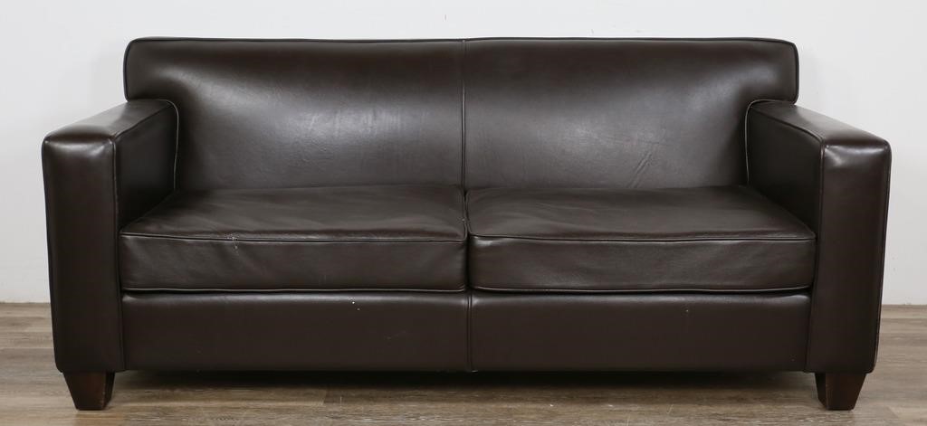 CONTEMPORARY DARK BROWN LEATHER 2fe84a