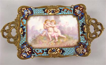 Two French gilt metal mounted cloisonne 4ca70