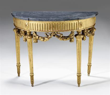 Louis XVI giltwood console    circa