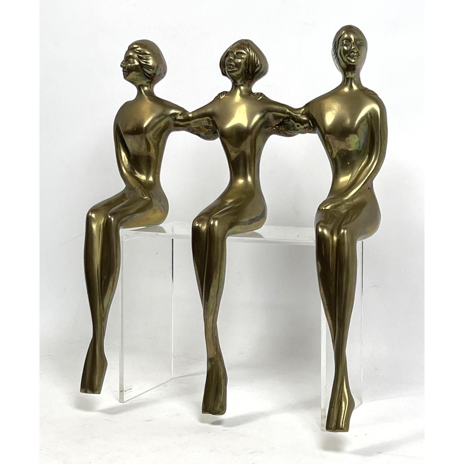 Brass Shelf Sitter Figural Sculpture.