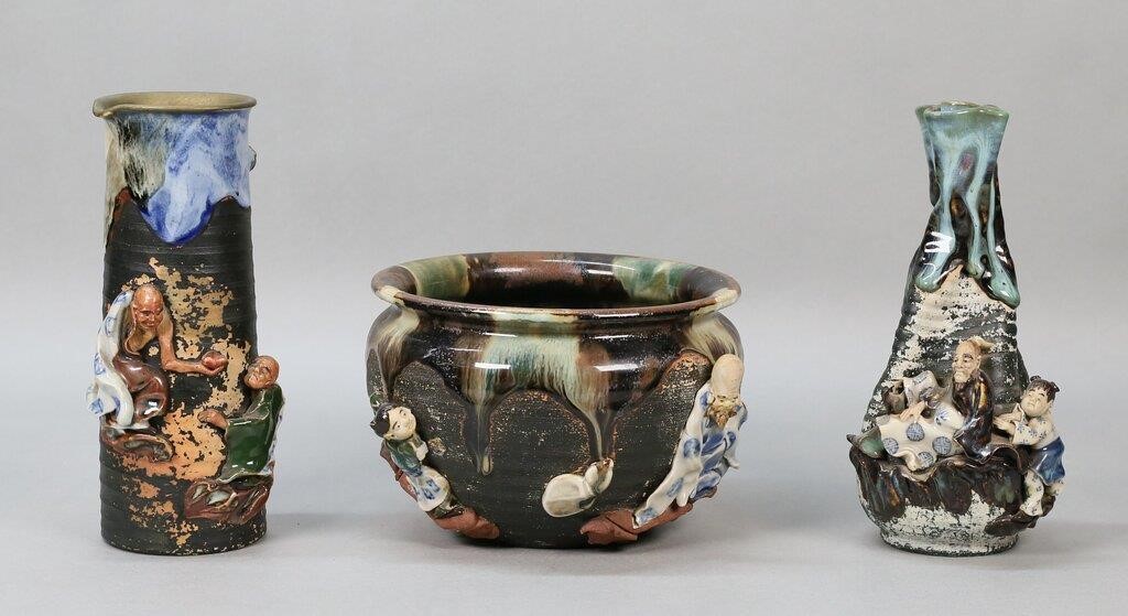 3 PIECES KOKO SUMIDA POTTERY3 pieces 2fe8d7