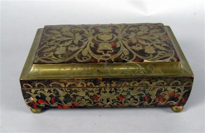 Boulle marquetry work box    mid