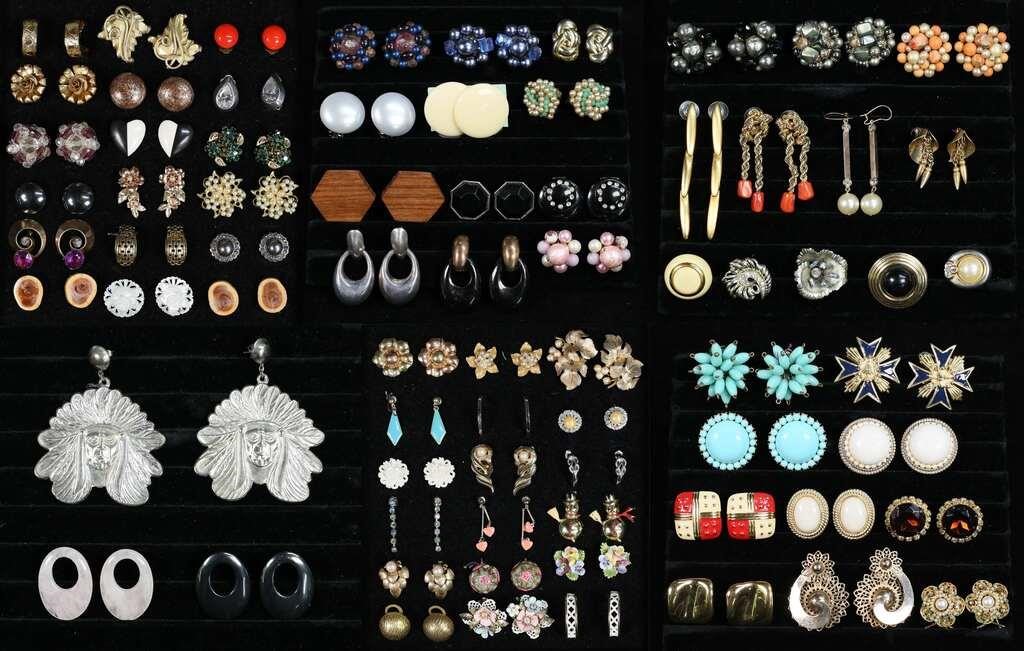 LARGE GROUPING OF VINTAGE EARRINGSCollection 2fe906