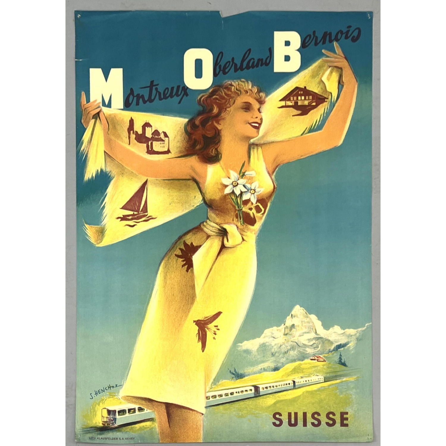 SUISSE Travel Tourism Advertising Poster.