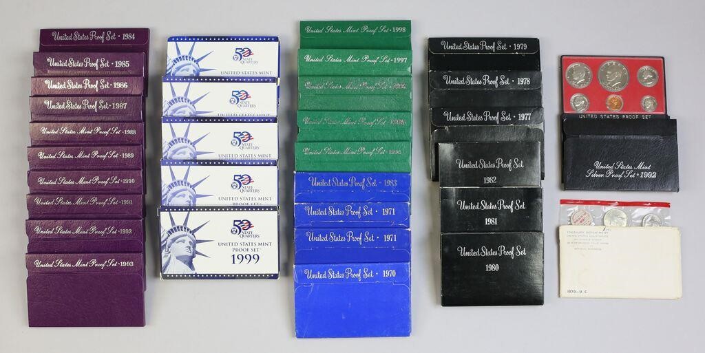 34 1970S 80S, 90S AND 2000 PROOF SETS34