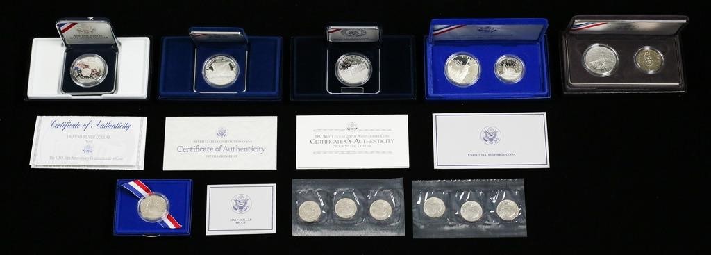 8 COIN SETS, $1 SILVER EAGLE-SILVER