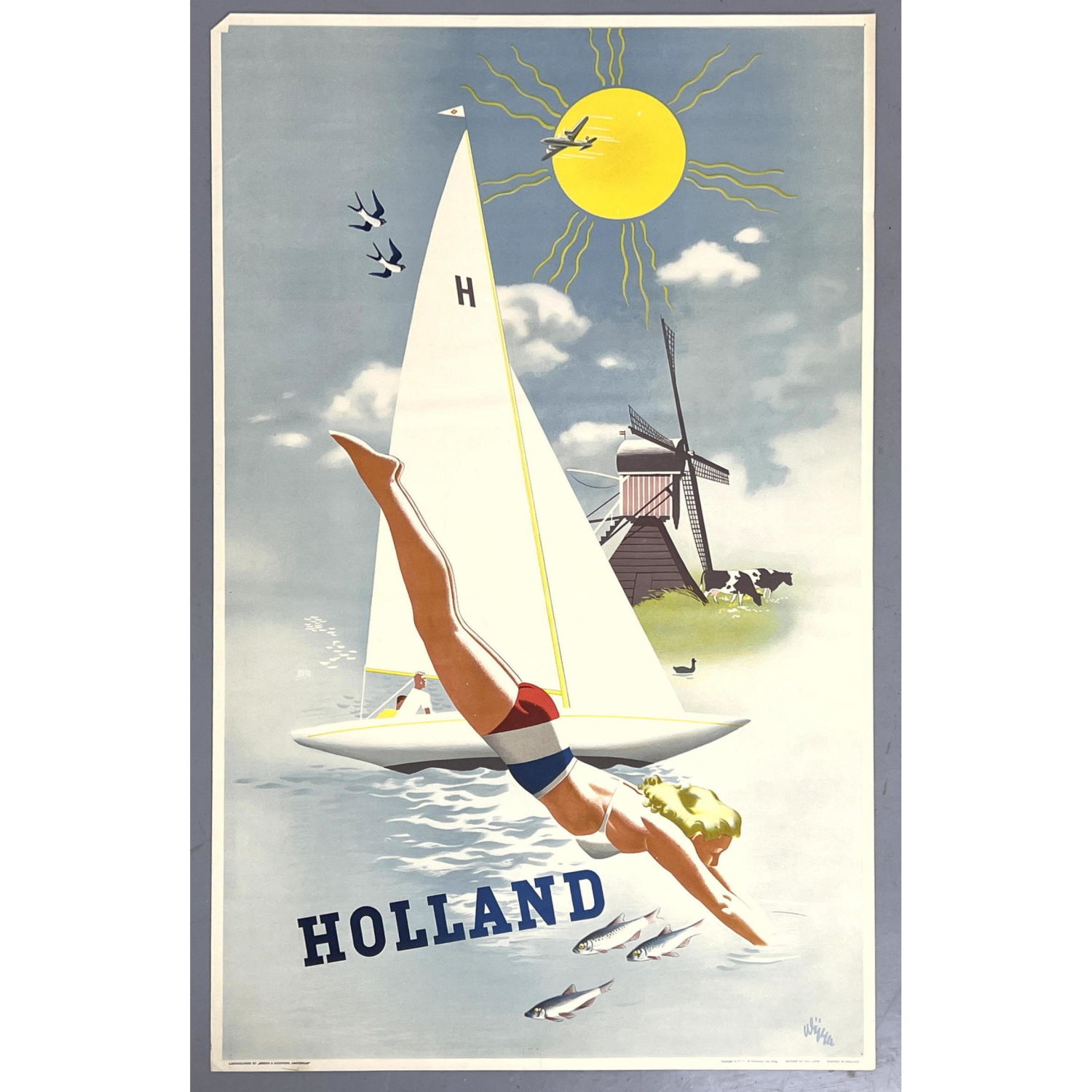 HOLLAND Travel Advertising Poster.