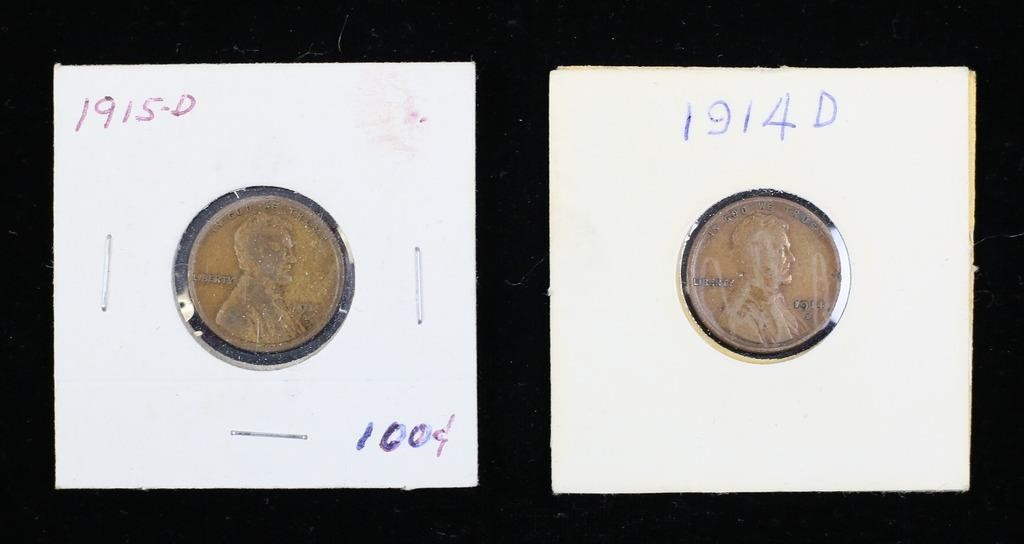 1914 AND 1915 LINCOLN WHEAT PENNY 2fe978