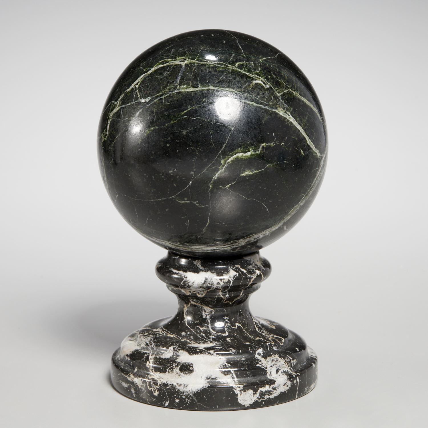 VERDE ANTICO MARBLE ORB ON STAND 2fc297