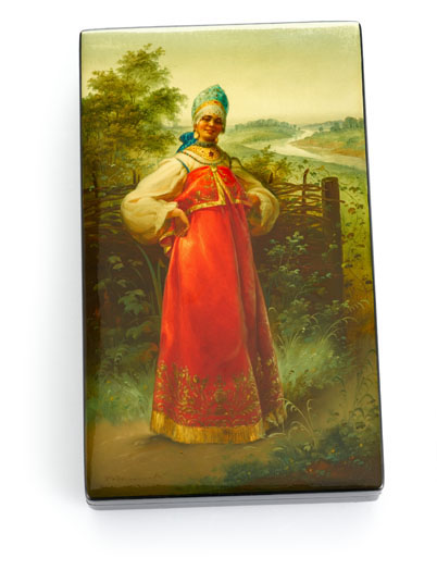Large Russian lacquer box 20th 4c6ab