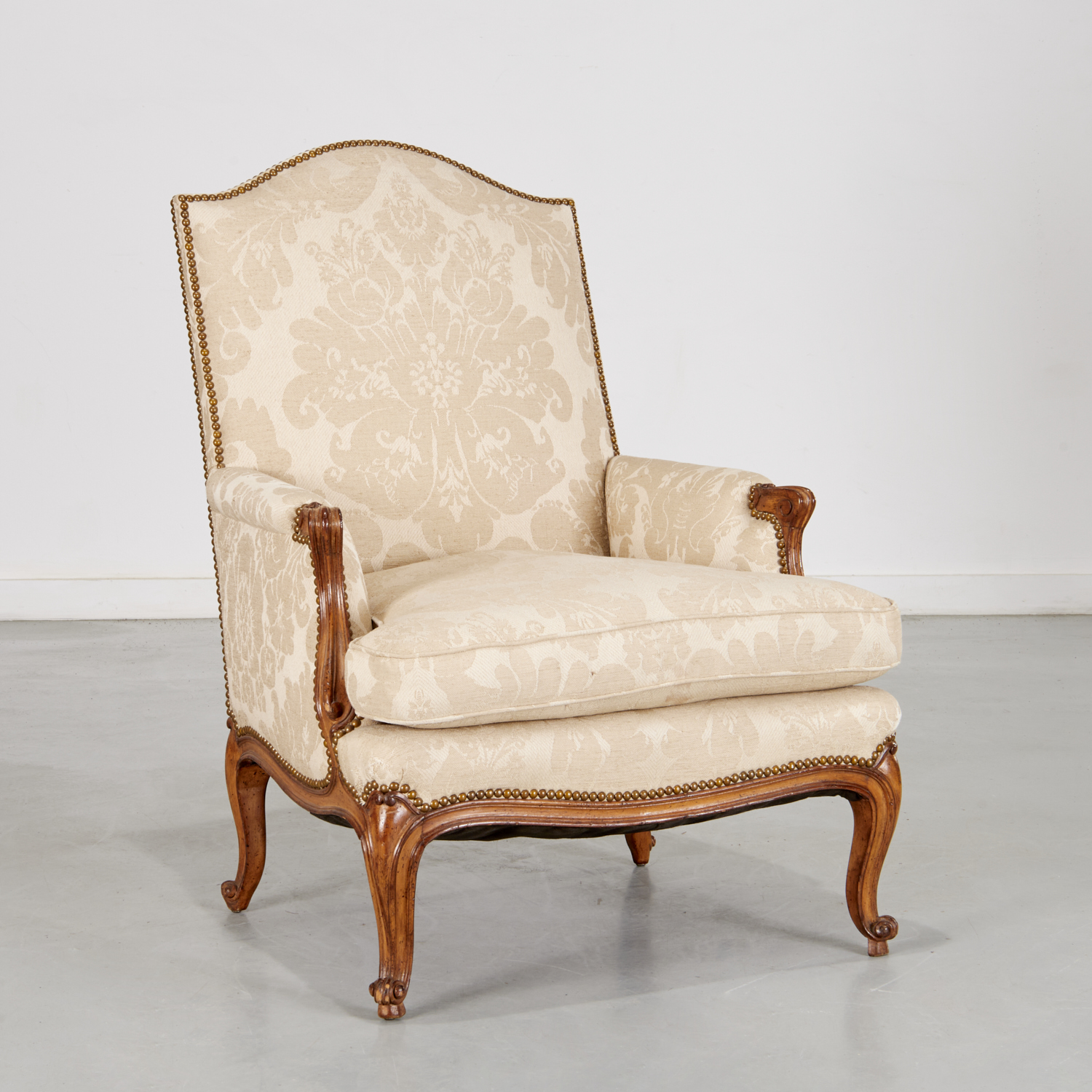 LOUIS XV STYLE BERGERE 20th c.,