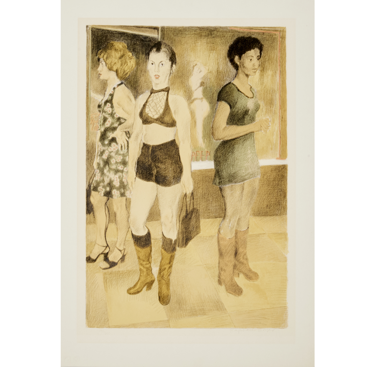 RAPHAEL SOYER SIGNED LITHOGRAPH 2fc335