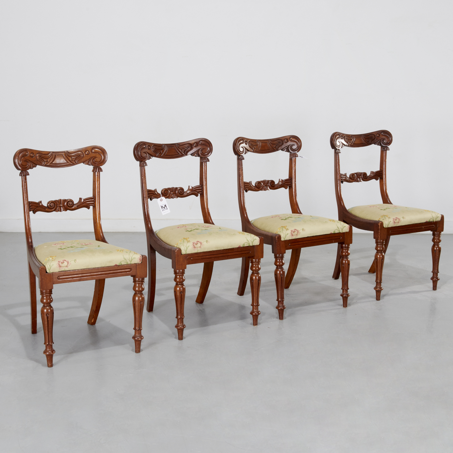 SET 4 LOUIS PHILIPPE DINING CHAIRS  2fc35d