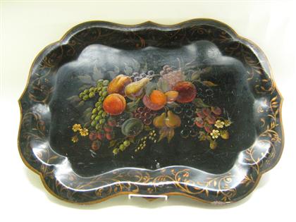 Four painted and decorated tin
