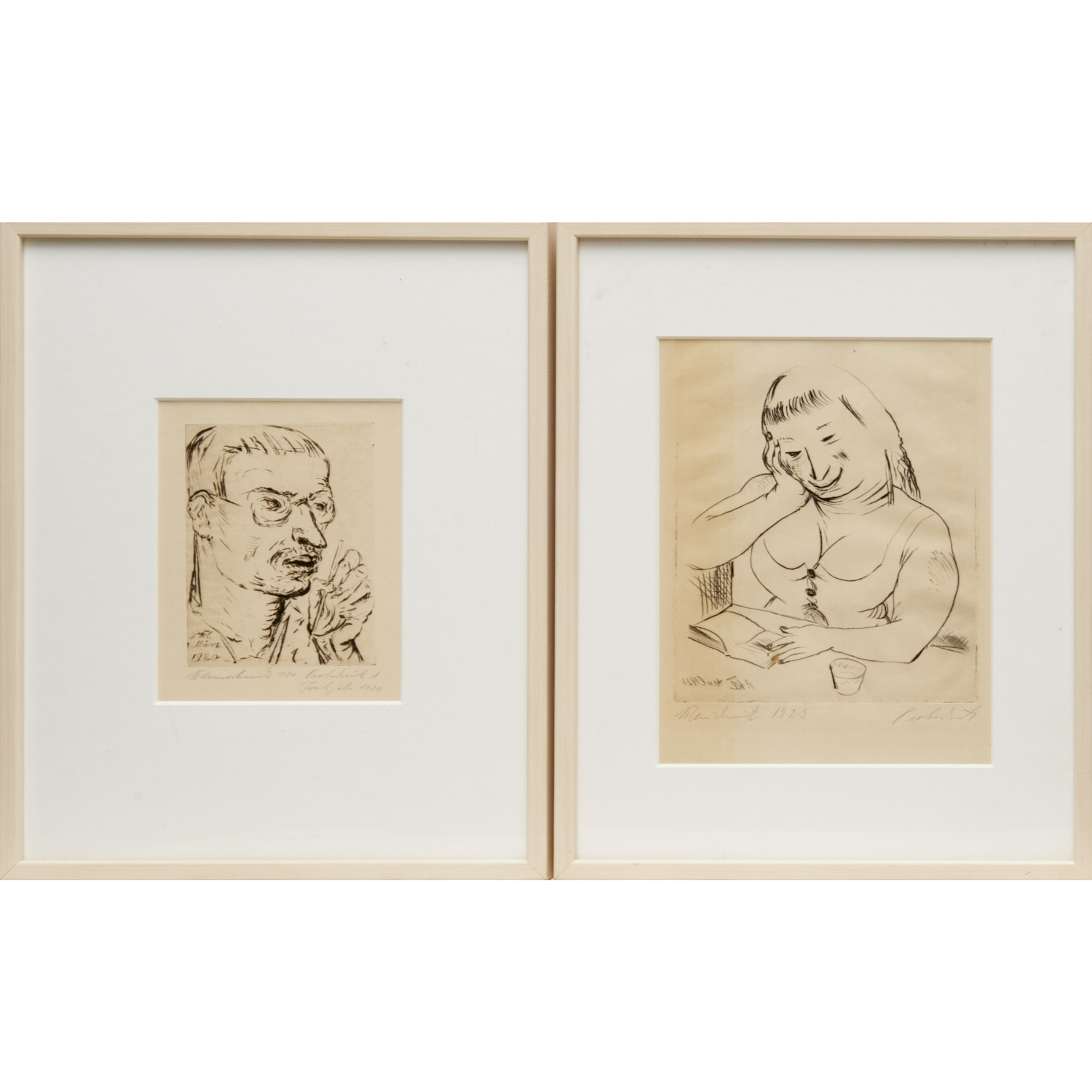 PAUL KLEINSCHMIDT, (2) SIGNED ETCHINGS