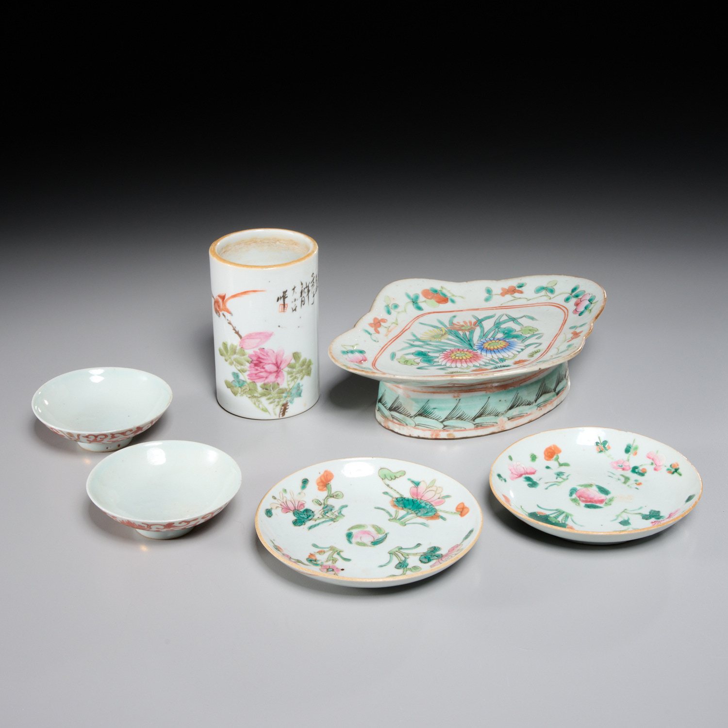 GROUP 6 CHINESE PORCELAINS 19th 20th 2fc370