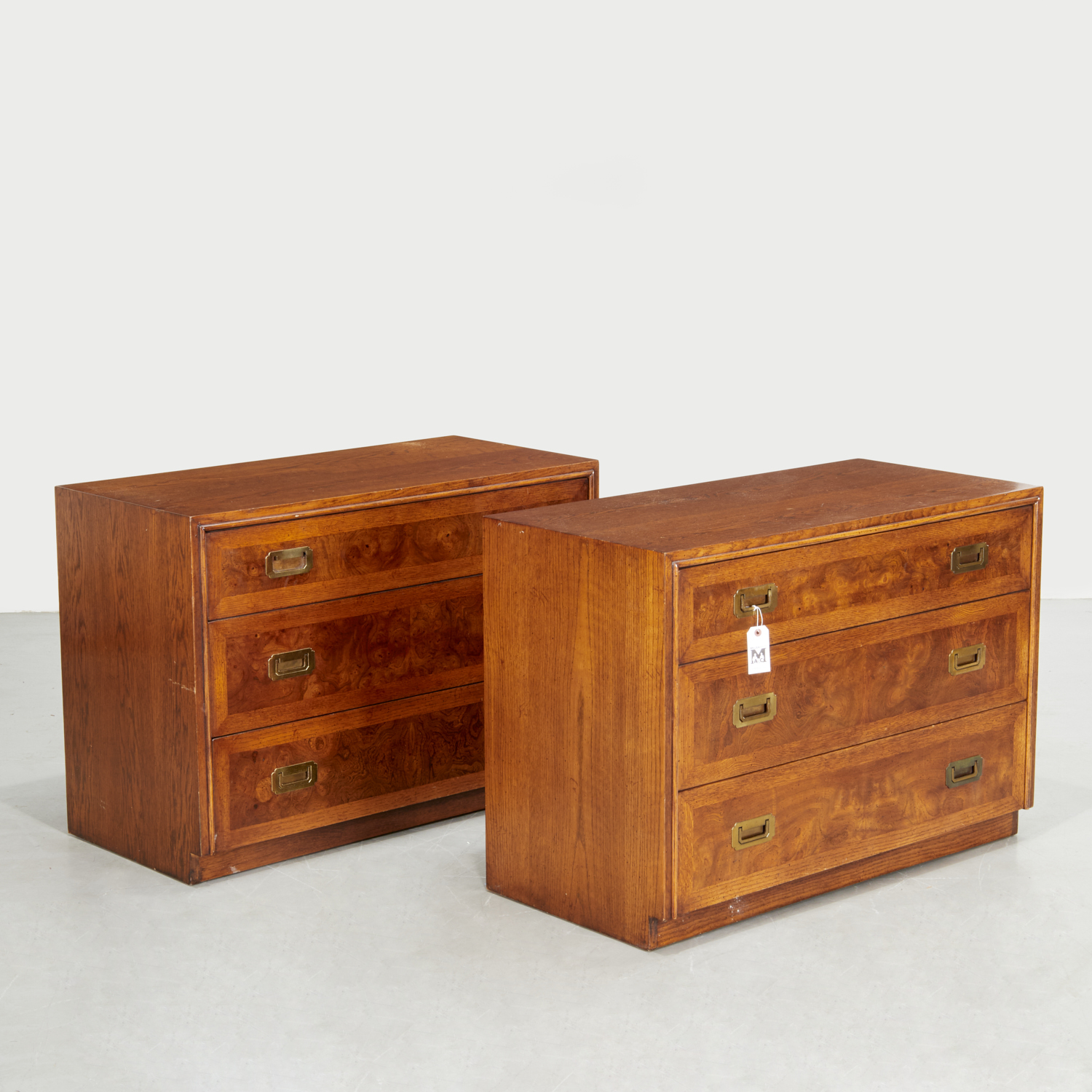 PAIR JOHN STUART CAMPAIGN DRESSERS