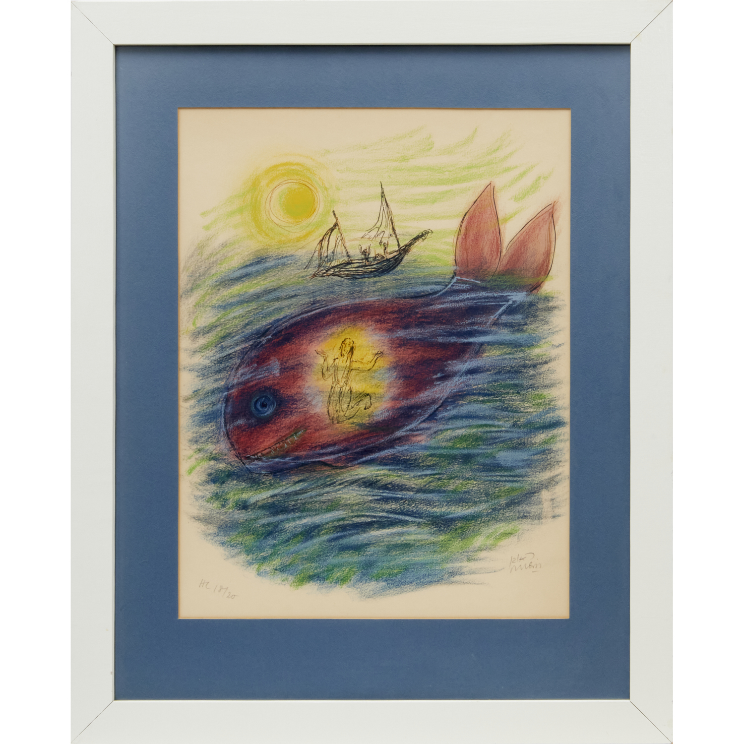 REUVEN RUBIN, SIGNED COLOR LITHOGRAPH