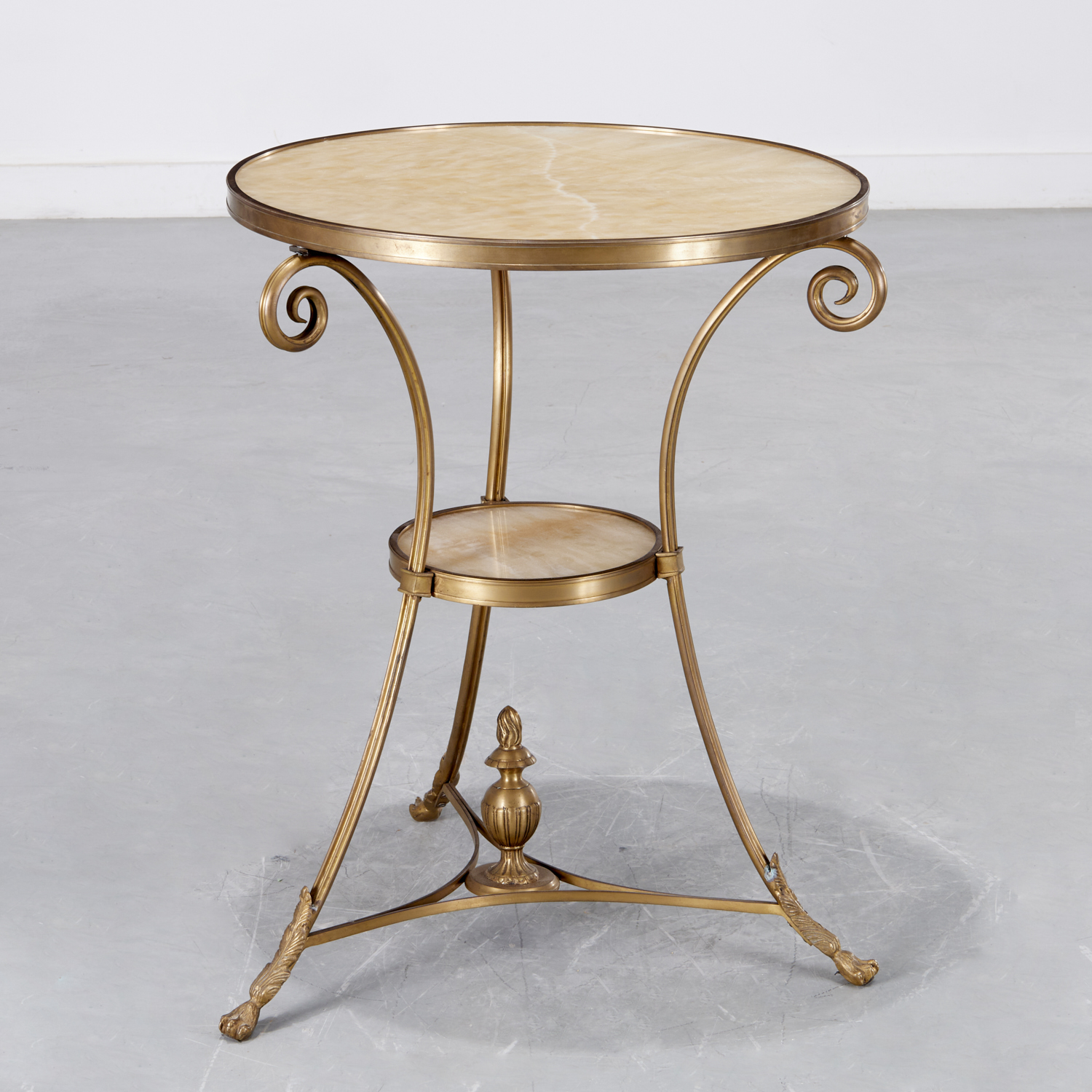 DIRECTOIRE STYLE BRASS AND ONYX