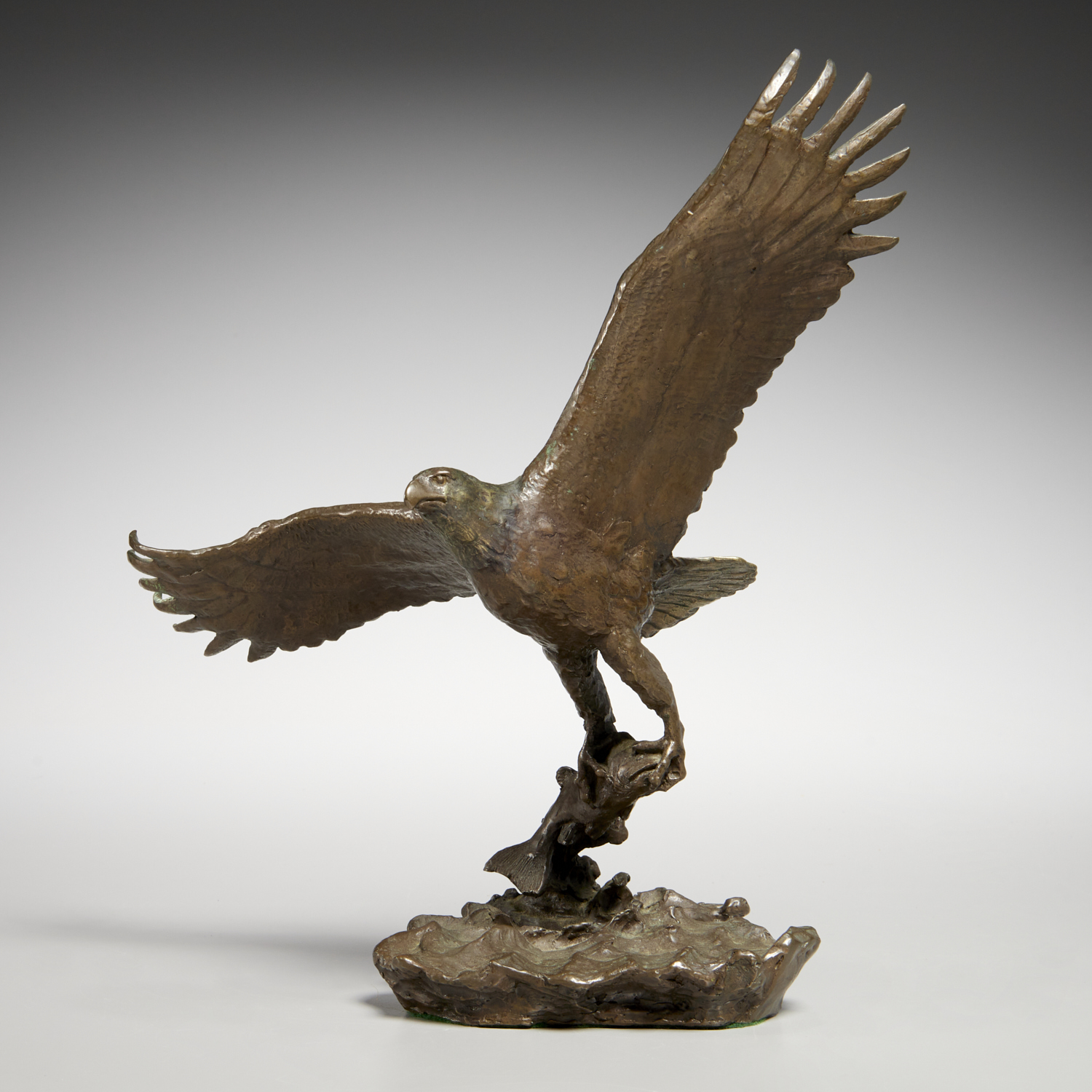 MARK HOPKINS BRONZE EAGLE SCULPTURE 2fc44b