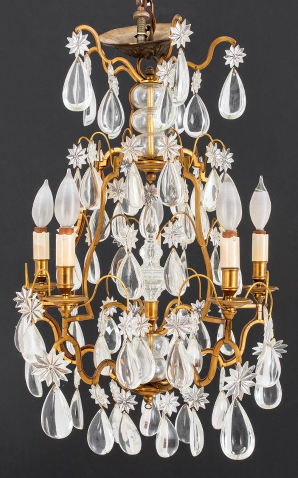 LOUIS XV STYLE CAGE FORM SIX LIGHT