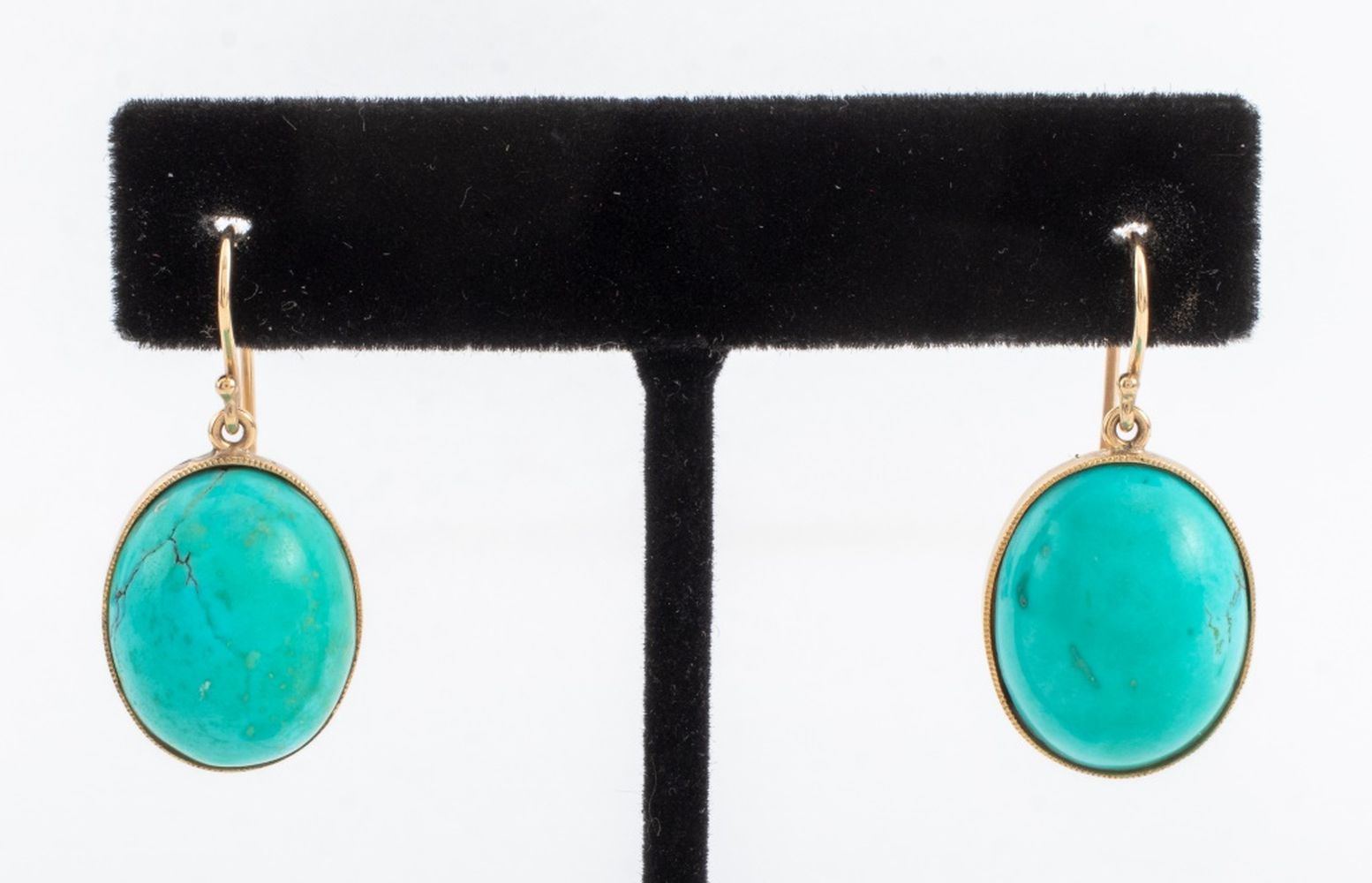14K YELLOW GOLD TURQUOISE DROP 2fc4bc