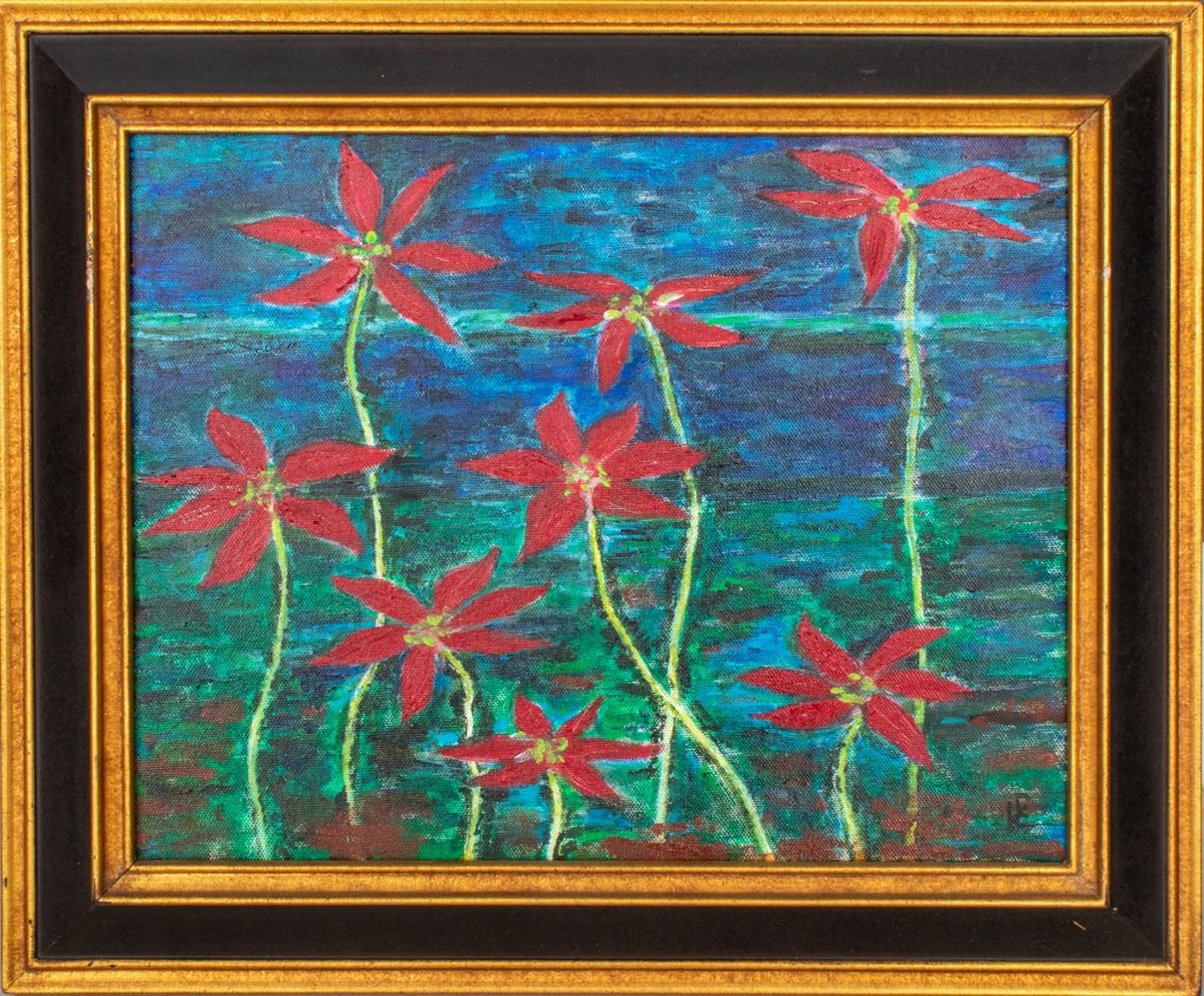 KAYO LENNAR FLORAL SCENE OIL ON