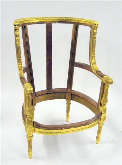 Louis XVI style giltwood chair 4c6e8