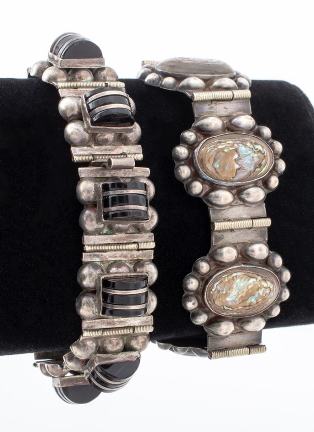 VINTAGE MEXICAN 925 ABALONE & ONYX
