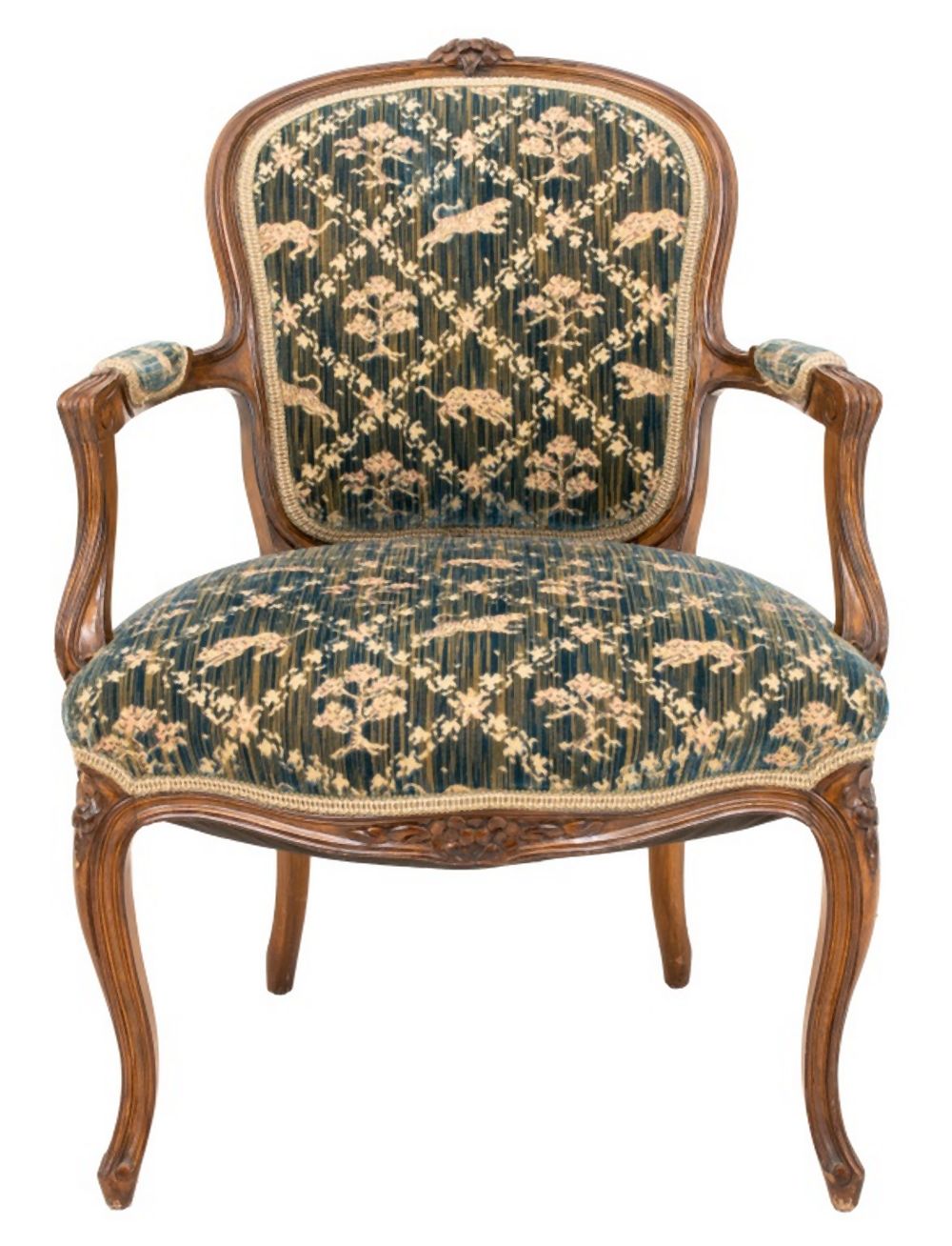 LOUIS XV STYLE ARM CHAIR OR FAUTEUIL