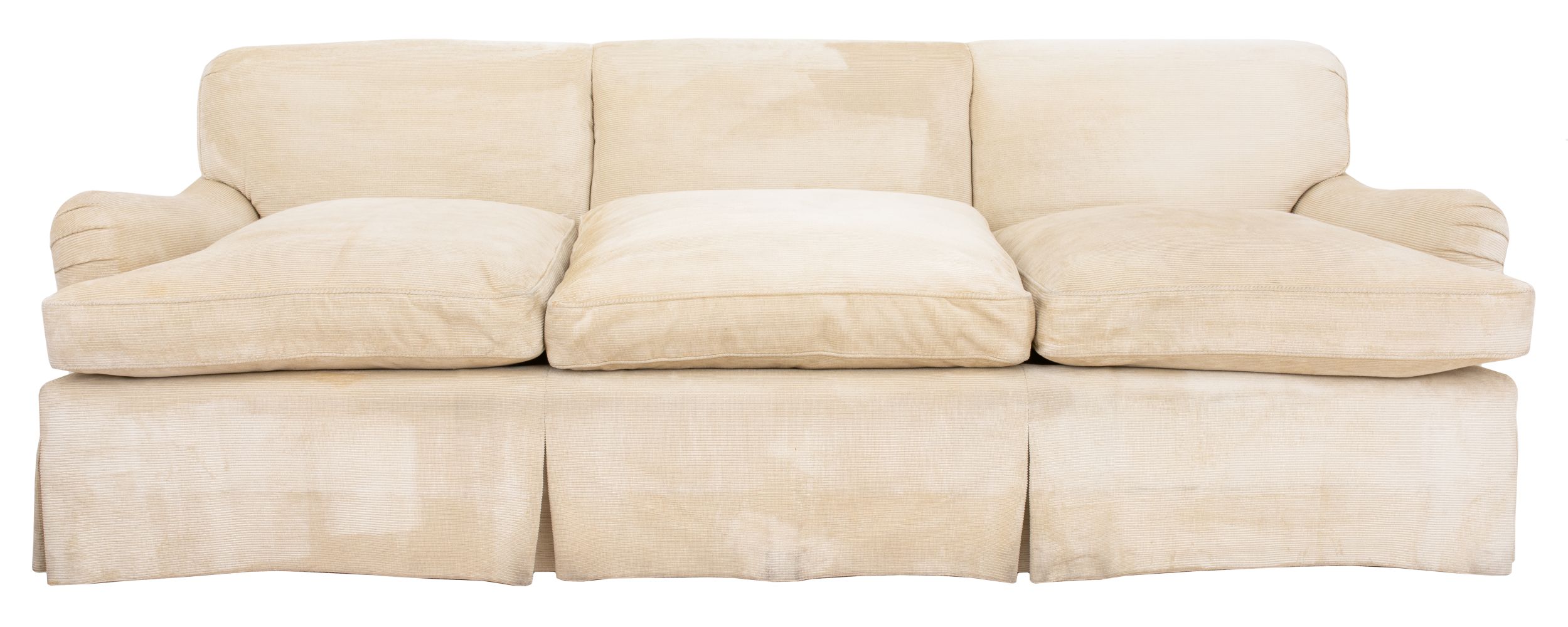 THREE SEATER WHITE RIBBED CHENILLE 2fc5b3