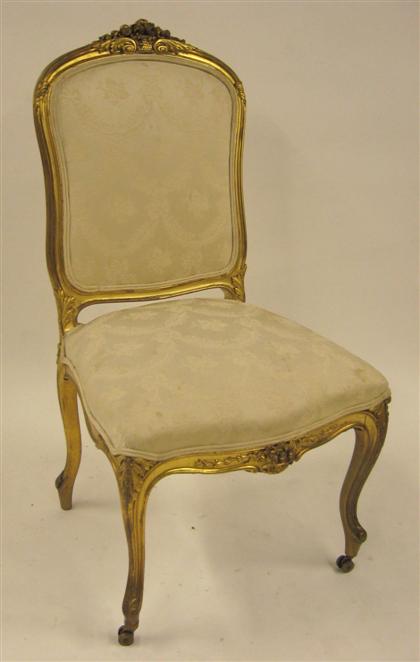 Louis XV style giltwood side chair 4c6f9