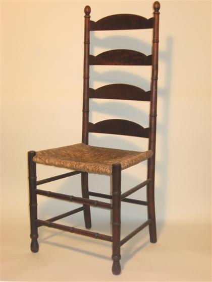 Rush seat ladder back side chair   