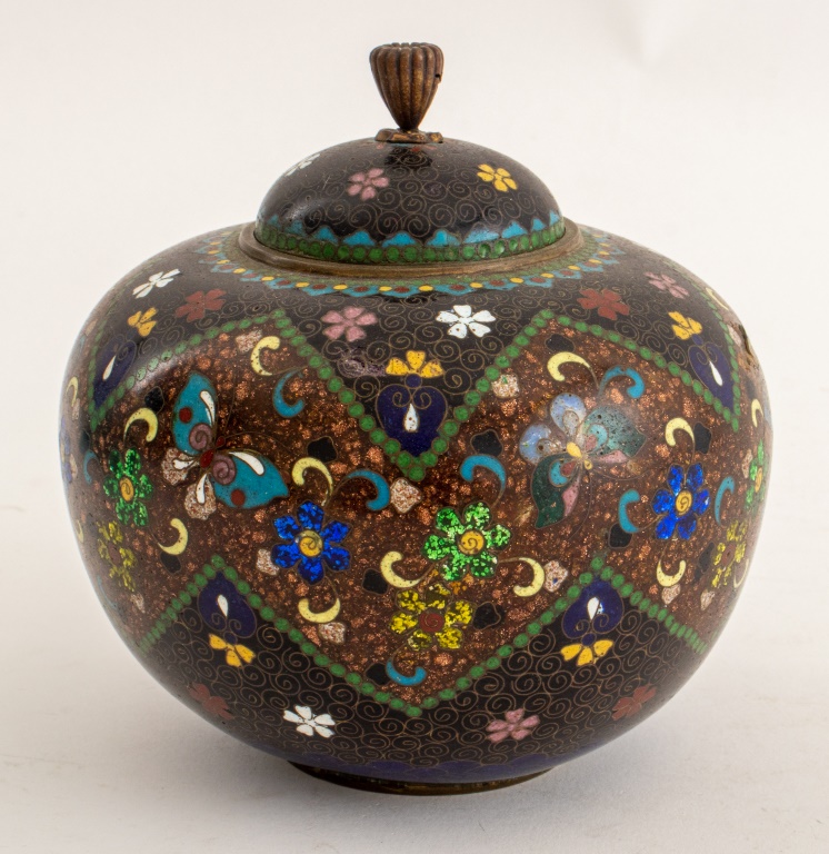 CHINESE CLOISONNE ENAMEL GINGER JAR